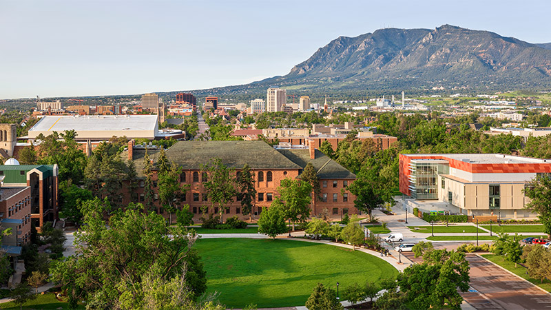 Outdoor photo of campus from above